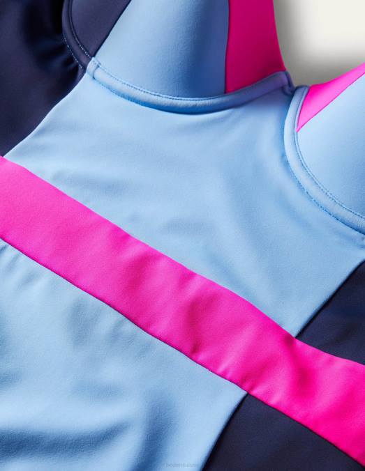 Boden vêtements bloc de couleurs horizon femmes maillot de bain taille bonnet Portofino LB2X2061