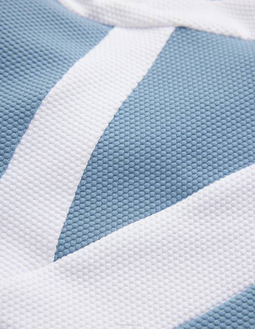 Boden vêtements bloc de couleurs texture bleu delph femmes maillot de bain dos nu Céphalonie LB2X309