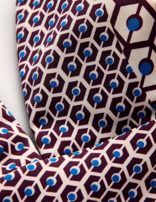 Boden vêtements bordeaux foncé & rêverie femmes haut de bikini à col v porto LB2X245