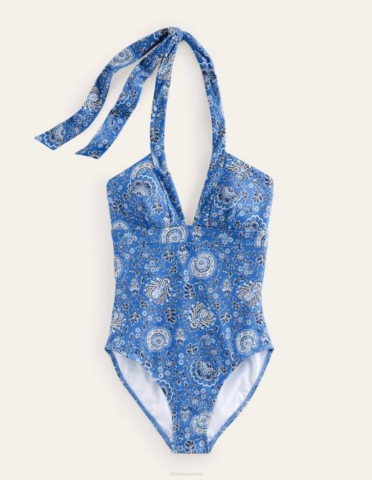 Boden vêtements bosquet d'azur et de gardénia femmes maillot de bain dos nu Ithaca LB2X216