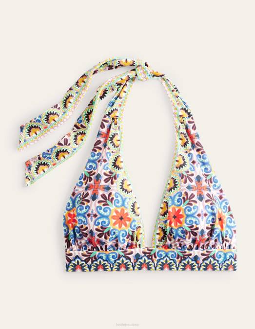 Boden vêtements carrelage multi et tapisserie femmes Merano - haut de bikini à décolleté plongeant LB2X1310