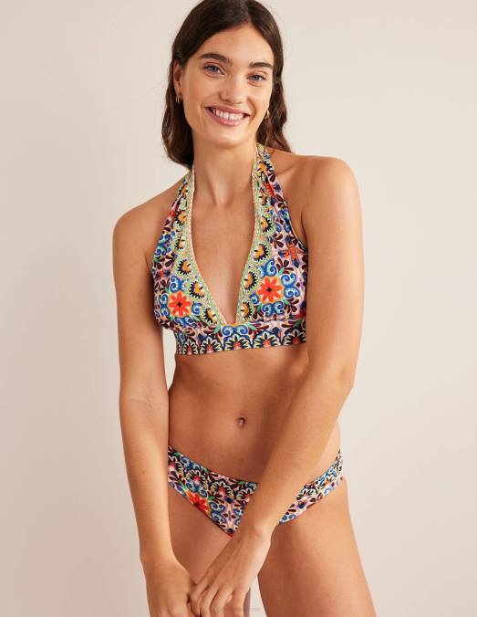 Boden vêtements carrelage multi et tapisserie femmes Merano - haut de bikini à décolleté plongeant LB2X1310
