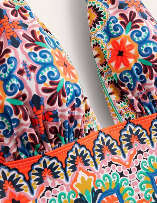 Boden vêtements carrelage multi et tapisserie femmes maillot de bain à décolleté en V profond Merano LB2X1260