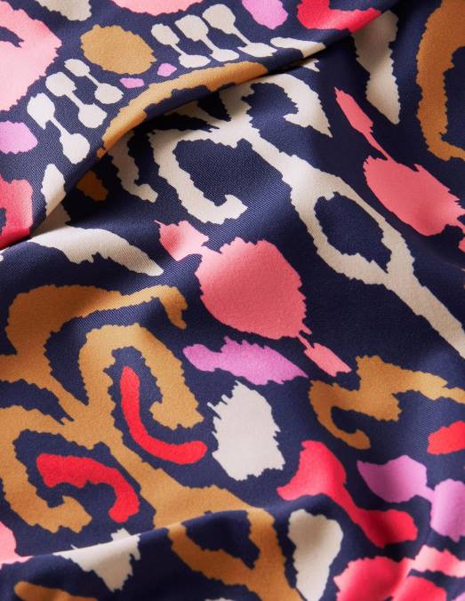 Boden vêtements charme marine française et ikat femmes bas de bikini classique à plis LB2X2542