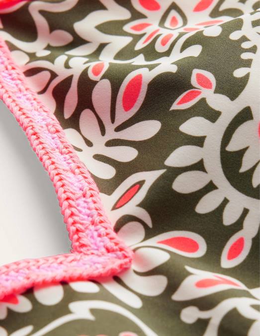 Boden vêtements chou frisé et tourbillon artisanal femmes maillot de bain en crochet superposé LB2X1195