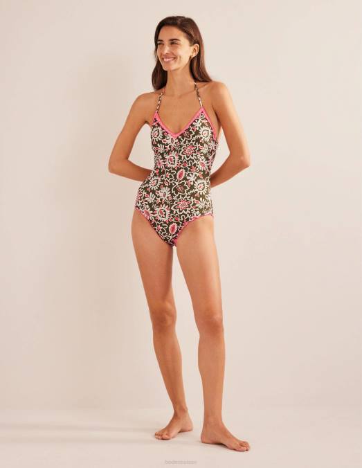 Boden vêtements chou frisé et tourbillon artisanal femmes maillot de bain en crochet superposé LB2X1195