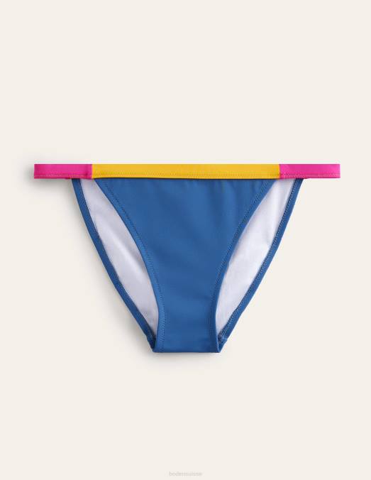 Boden vêtements color block bleu et jaune femmes bas de bikini tanga LB2X1840