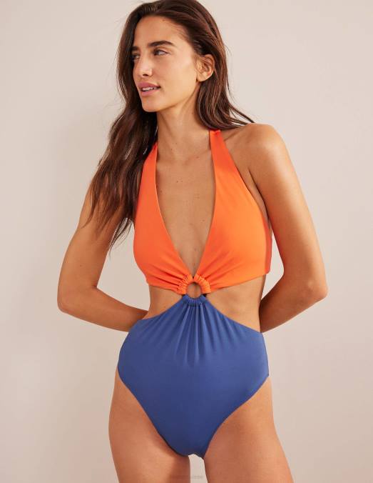 Boden vêtements color block clémentine femmes maillot de bain avec anneau en résine LB2X1727