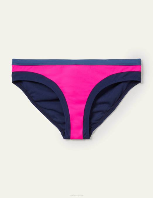 Boden vêtements color block rose fluo femmes bas de bikini santorin LB2X2104