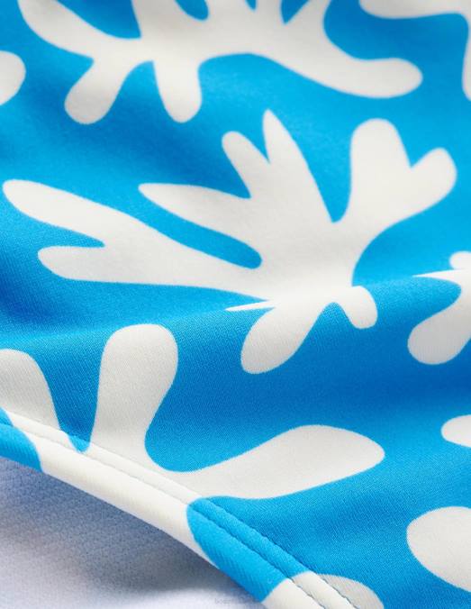 Boden vêtements feuillage bleu et abstrait femmes bas de bikini classique LB2X2545