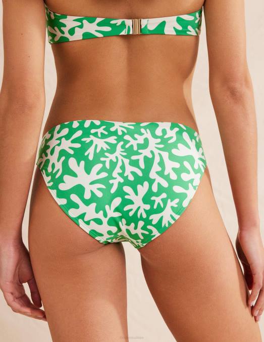 Boden vêtements feuillage vert et abstrait femmes bas de bikini classique LB2X2444