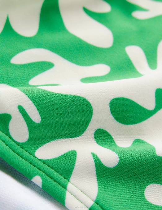 Boden vêtements feuillage vert et abstrait femmes bas de bikini classique LB2X2444