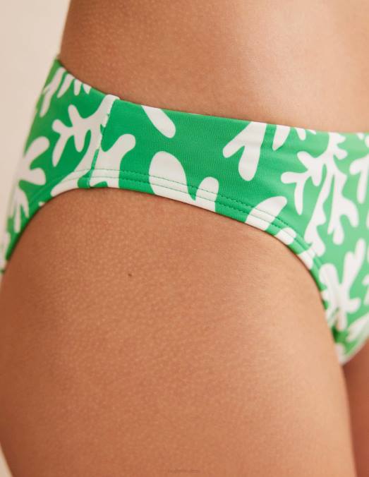 Boden vêtements feuillage vert et abstrait femmes bas de bikini classique LB2X2444