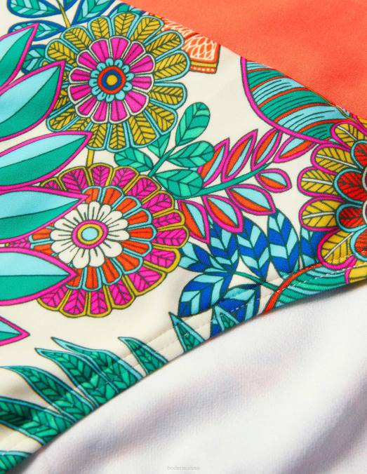 Boden vêtements fleur d'ivoire et d'ananas femmes bas de bikini à empiècements LB2X2056