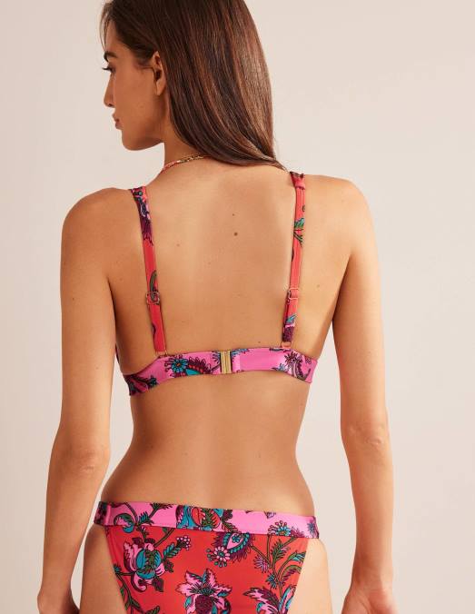 Boden vêtements floral rose épicé femmes haut de bikini à bandeau LB2X288