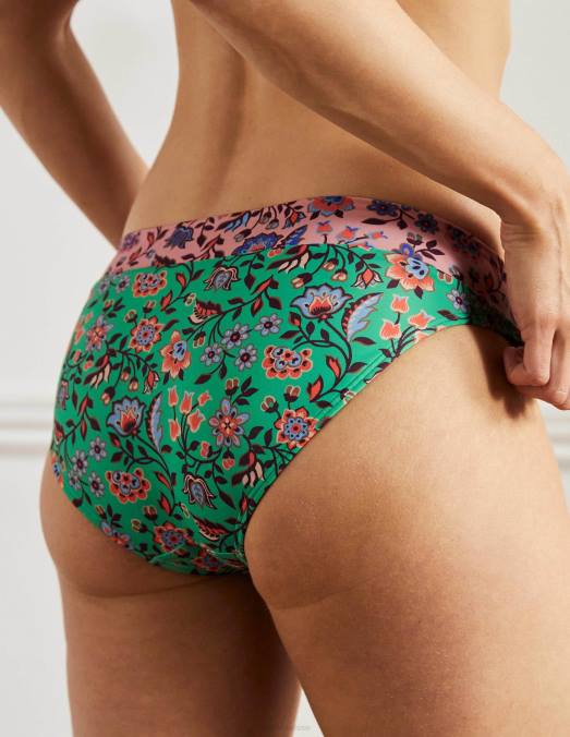 Boden vêtements formica rose & prairie orientale femmes bas de bikini à empiècements LB2X2041