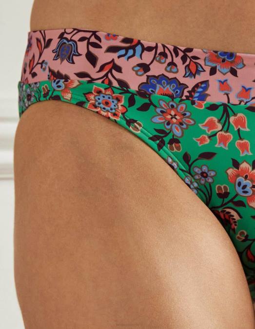 Boden vêtements formica rose & prairie orientale femmes bas de bikini à empiècements LB2X2041