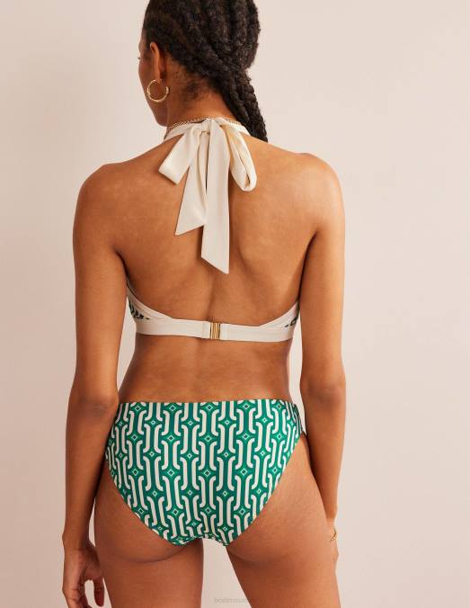 Boden vêtements géo émeraude et azur brillant femmes haut de bikini dos nu Ithaque LB2X297