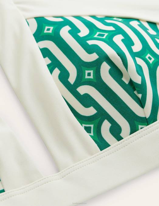 Boden vêtements géo émeraude et azur brillant femmes haut de bikini dos nu Ithaque LB2X297