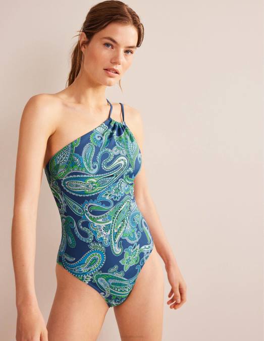 Boden vêtements globe et paradis pop femmes maillot de bain à une épaule LB2X214