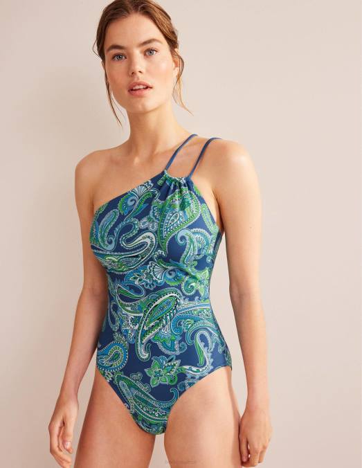 Boden vêtements globe et paradis pop femmes maillot de bain à une épaule LB2X214