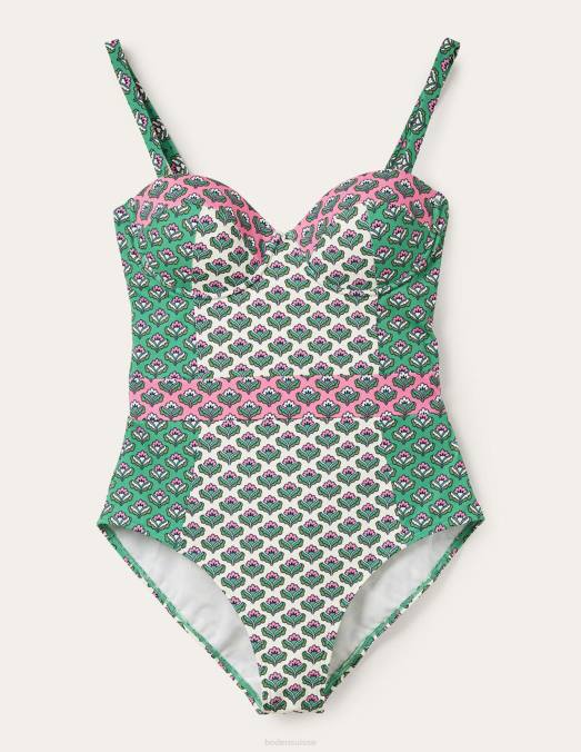 Boden vêtements ivoire & bourgeon oriental femmes maillot de bain taille bonnet Portofino LB2X2083