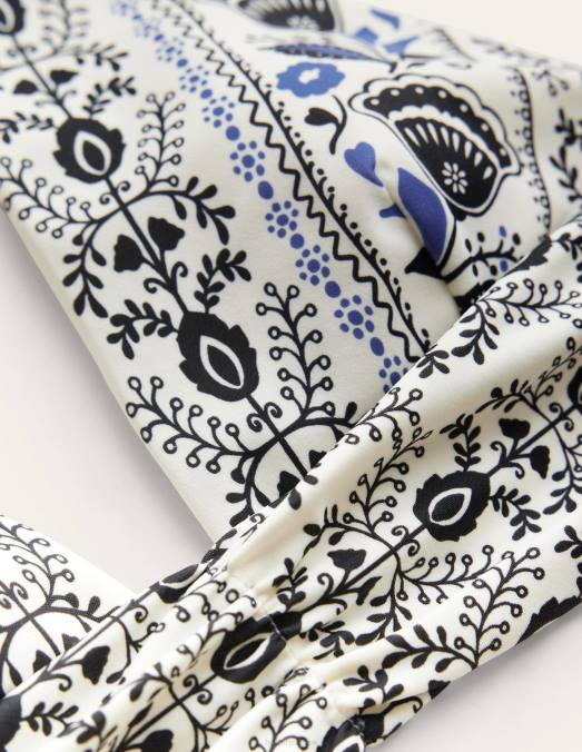 Boden vêtements ivoire et milos fleurissent femmes haut de bikini dos nu à détail de nœud LB2X1742