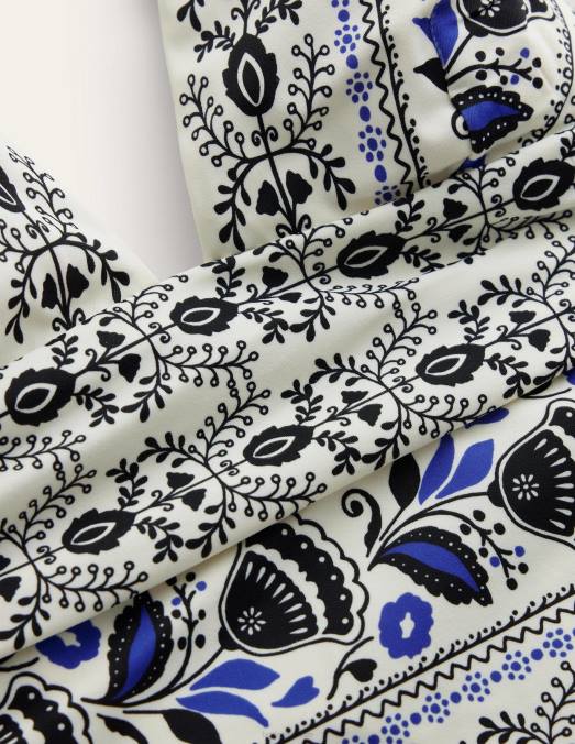 Boden vêtements ivoire et milos fleurissent femmes maillot de bain dos nu avec nœud LB2X1641