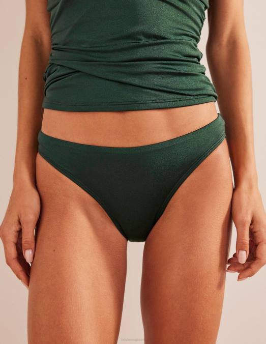 Boden vêtements malachite chatoyante femmes bas de bikini à texture classique LB2X1783
