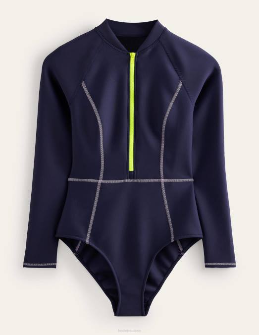 Boden vêtements marine femmes maillot de bain en néoprène à manches longues LB2X2581