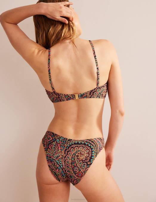 Boden vêtements marine légère et palais femmes haut de bikini froncé à col V LB2X247