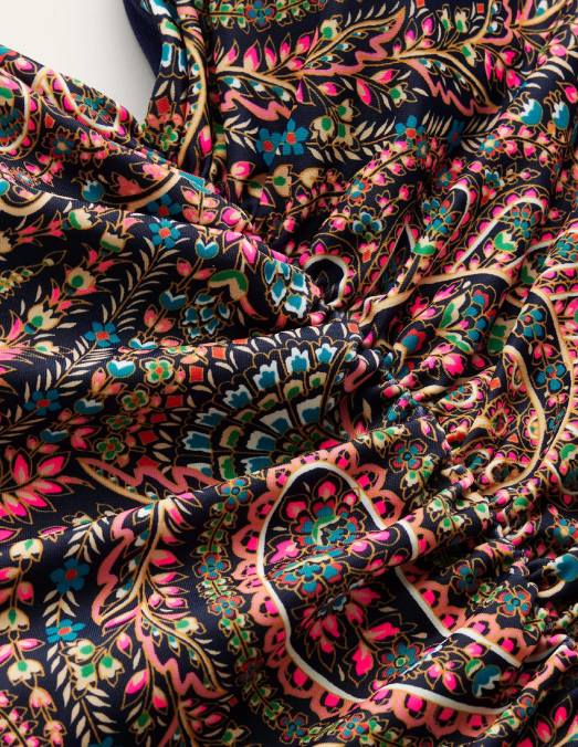 Boden vêtements marine légère et palais femmes maillot de bain froncé à encolure en V LB2X226