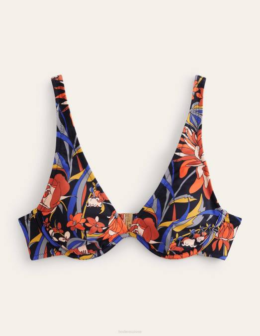 Boden vêtements néron et chrysanthème femmes haut de bikini taille bonnet voop LB2X1876