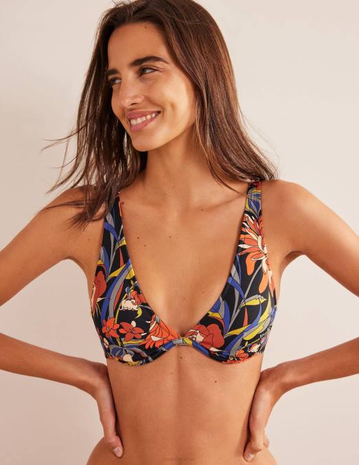 Boden vêtements néron et chrysanthème femmes haut de bikini taille bonnet voop LB2X1876