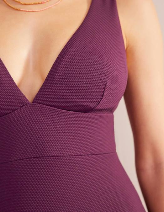 Boden vêtements nid d'abeilles aux aronia femmes maillot de bain porto à col v LB2X210