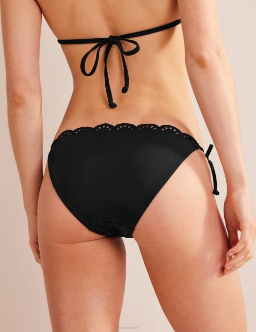 Boden vêtements noir femmes bas de bikini à broderies LB2X262