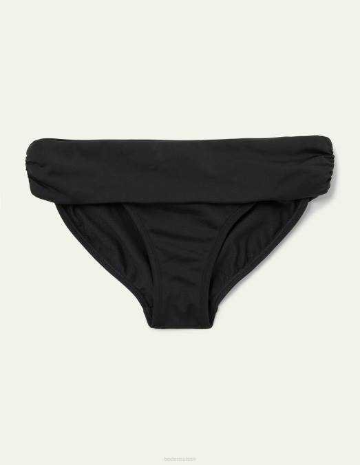 Boden vêtements noir femmes bas de bikini classique à plis LB2X267