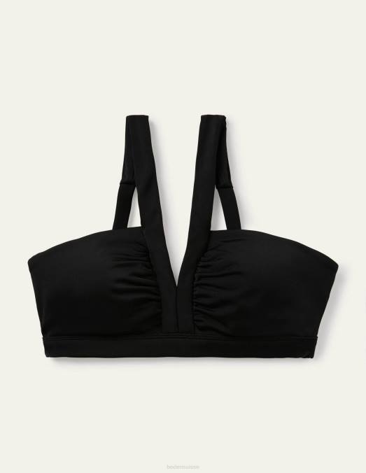 Boden vêtements noir femmes haut de bikini col v corsica LB2X2412