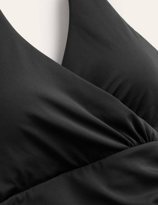 Boden vêtements noir femmes levanzo - maillot de bain dos nu froncé LB2X227