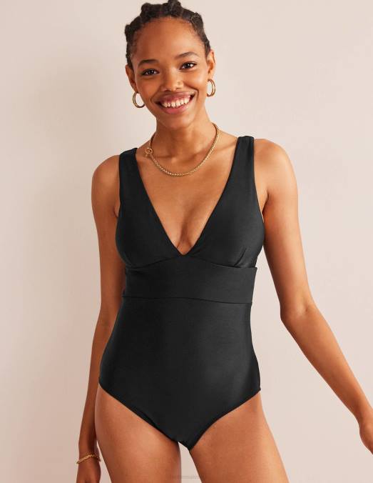 Boden vêtements noir femmes maillot de bain porto à col v LB2X238