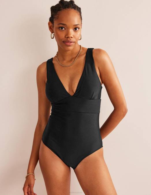 Boden vêtements noir femmes maillot de bain porto à col v LB2X238