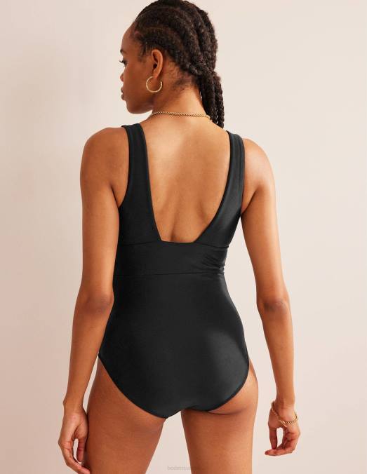 Boden vêtements noir femmes maillot de bain porto à col v LB2X238