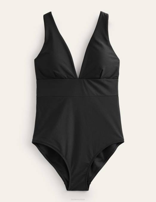 Boden vêtements noir femmes maillot de bain porto à col v LB2X238