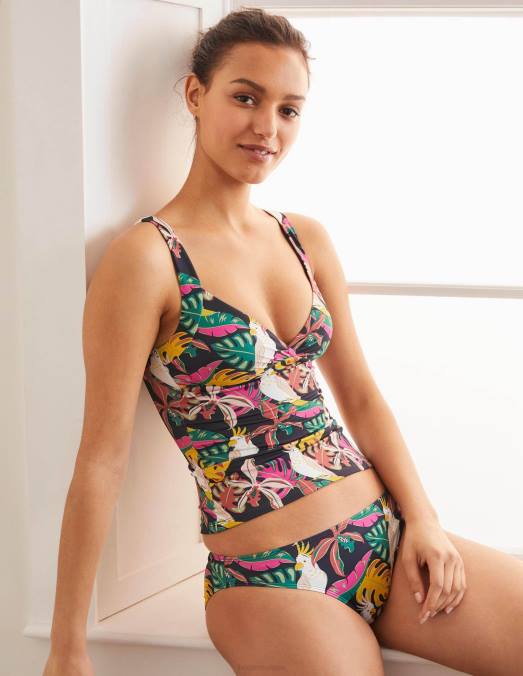 Boden vêtements palmier marine et perruche femmes bas de bikini LB2X2049