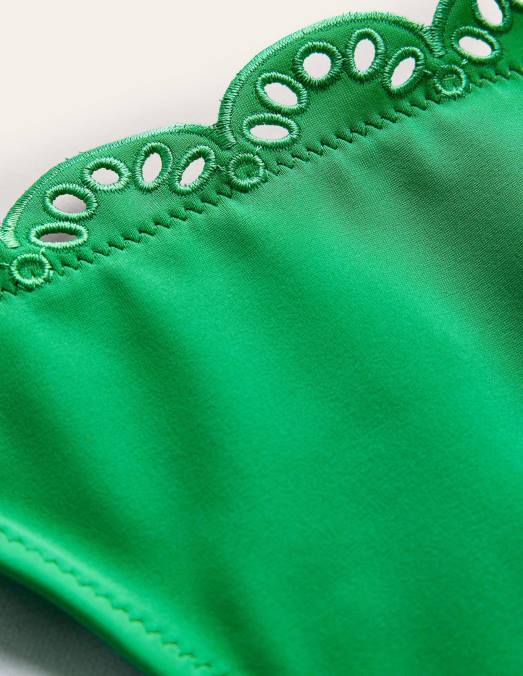 Boden vêtements poivre vert femmes bas de bikini à broderies LB2X263