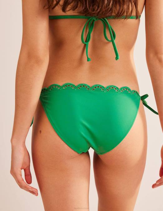 Boden vêtements poivre vert femmes bas de bikini à broderies LB2X263