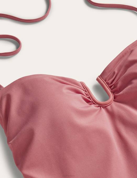 Boden vêtements rose fanée femmes maillot de bain dos nu à barre en U LB2X2014