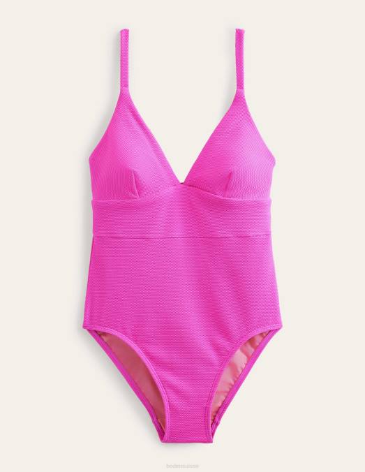 Boden vêtements superbe nid d'abeille rose femmes arezzo - maillot de bain à empiècement et encolure en V LB2X234