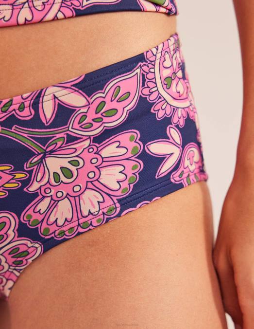 Boden vêtements terrasse bleu marine et cachemire femmes short de bikini classique LB2X2540
