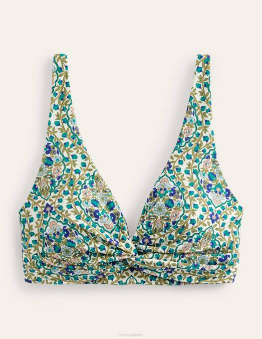 Boden vêtements terrasse de roseaux et de vignes femmes haut de bikini classique torsadé LB2X312